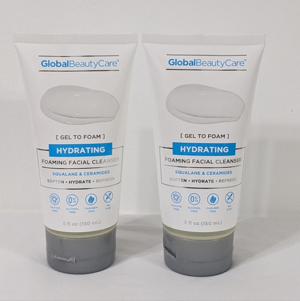 Global Beauty Care Hydrating Foaming Facial Cleanser, Bundle of 2,5 Fl Oz., NEW